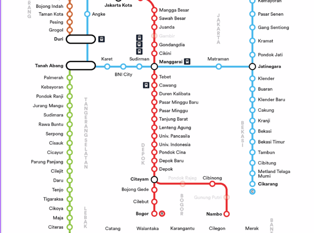 Peta Layanan KRL