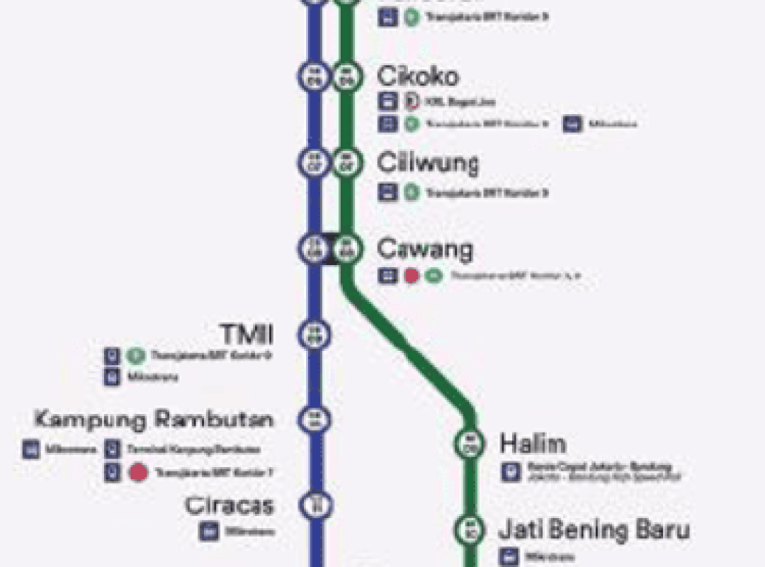 Peta Layanan LRT - 2